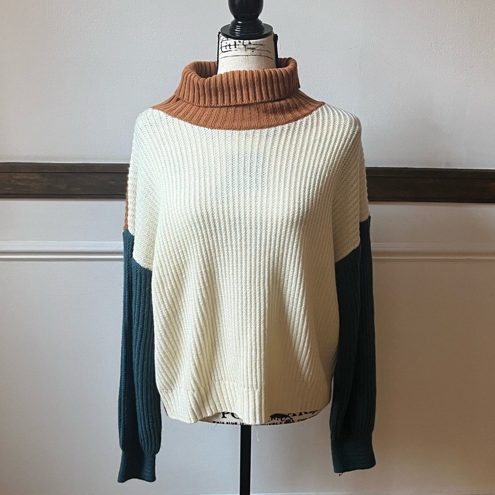 Color Block Oversized Sweater